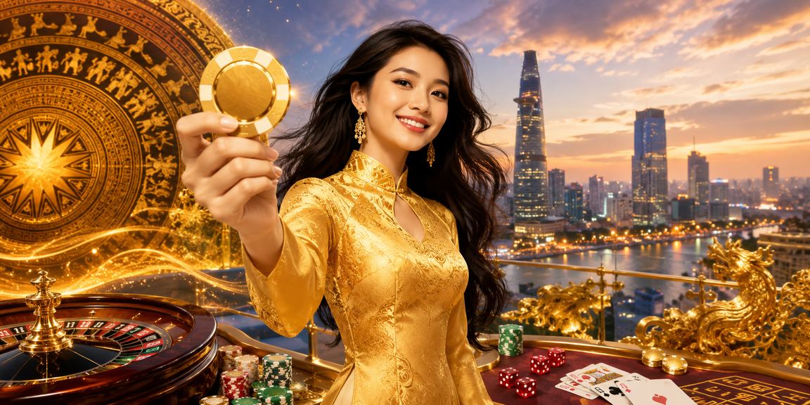 Không khí casino sang trọng tại TP. Hồ Chí Minh với áo dài truyền thống Việt Nam